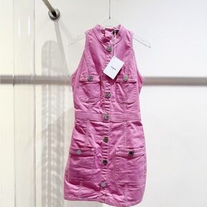 🚩steal Authentic Balmain Pink Garment with Label Detail